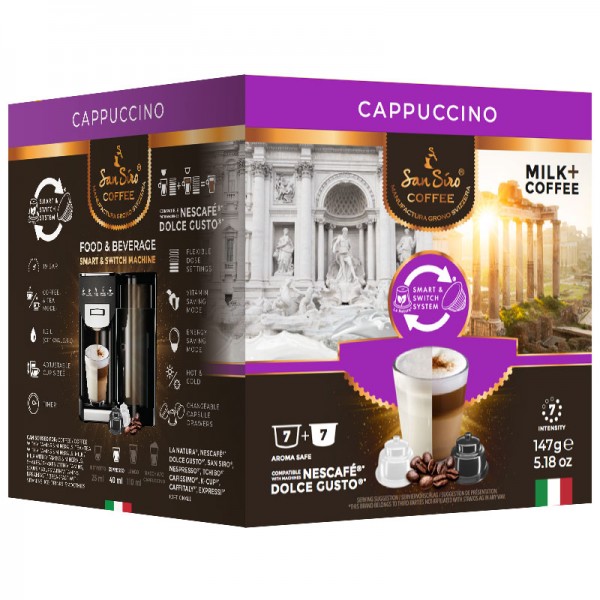 SanSiro Cappuccino 14 Kapseln - Dolce Gusto®* kompatibel